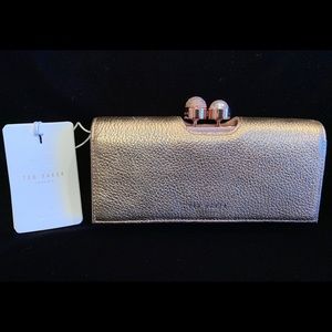NWT Ted Baker London Rose Gold Leather Wallet